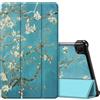 Fintie Custodia sottile per Samsung Galaxy Tab A7 Lite da 8,7 pollici modello 2021 (SM-T220/T225/T227), ultra sottile e leggera, cover posteriore rigida pieghevole in tre parti, motivo floreale