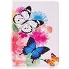 AIFILLE Custodia per Samsung Galaxy Tab S3 2017 9.7 Pollici SM-T820/T825 Portafoglio Donna Farfalla Blu Bianca Antiurto Protettiva Flip Premium PU Pelle Bumper Cover a Libro con Funzione di Supporto