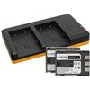 mtb more energy Batteria + Caricabatteria doppio (USB) per Canon NB-2L / Powershot G7, G9, S30, S40, S45, S50, S55, S60, S70, S80 / EOS 350D 400D…. - v. lista! (Cavo USB micro incluso)