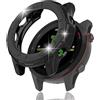 Miimall Custodia compatibile con Garmin Forerunner 255S/Forerunner 255S Music, telaio protettivo ultra sottile antiurto in silicone integrale per Forerunner 255S 41 mm, colore nero