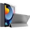 ProCase Cover e Vetro Temperato per iPad 9 2021/Pad 8 2020/Pad 7 2019/iPad 10.2[A2602 A2603 A2604 A2605 A2270 A2428 A2429 A2430 A2197 A2198 A2200]Smart Cover Sottile Leggero -Grigio