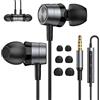 QILERUI Auricolari in-ear cablati jack 3,5 mm con microfono e controllo del volume