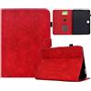 Generico DayQiQiPu Custodia per Samsung Galaxy Tab 4 SM-T530/T531/T535 (10,1 Pollici) Guscio Intelligente Cover magnetica ribaltabile Caso Supporto Motivo fiori di prugno e Auto Wake/Sleep, Rosso