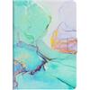 Generico DayQiQiPu Caso per Samsung Galaxy Tab S6 SM-T860/T865 10,5 2019 Pelle PU Sottile e Leggero Flip Stand Card Slots Cover Protettiva con Auto Sveglia/Sonno,Motivo di Pittura a Olio Verde