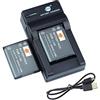 DSTE Li-40B Li-Ion Batteria (2-Pacco) e Caricabatterie USB per Olympus D-630 D-720 D-725 IR-300 FE-20 FE-150 FE-160 FE-190 FE-220 FE-230 FE-240 FE-250