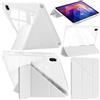 A-BEAUTY Custodia Compatibile con Xiaomi Redmi Pad 2 11 Pollici 2025 con Portapenne, Cover Trasparente Antiurto, Supporto Trifold 6 in 1 a Forma di Y, Auto Sonno/Veglia, Bianco