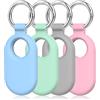 KNOXS Custodia per Samsung Galaxy SmartTag 2 2023, Silicone Cover 4 Pezzi SmartTag 2 Portachiavi Custodia Anti-Graffio Leggeri Multifunzionale (Combi4)