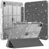 EspZanthic Glitter Cover per iPad Air 11 M4/M3/M2, Air 5a/4a Gen 10,9 Custodia Nero | Design Scintillante Brillante Porta Pencil Stile Bambini Ragazze Elegante Uso Quotidiano Leggero Sottile Antiscivolo Case