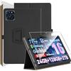 zZjoOoj Cover Per DOOGEE G6 Tablet 11 Pollici Tablet con 1 Pezzi Pellicola Vetro Temperat (non adatta per TAB G6+), Ultra Sottile,Custodia in Pelle PU Premium con Funzione Leggio Verticale,Nero