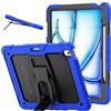 TECHGEAR ArmourSHIELD - Custodia per Apple iPad Air 13 M3/M2 (2025/2024), robusta custodia antiurto a corpo intero con supporto pieghevole e pellicola protettiva, per bambini, scuola, lavoro, blu