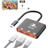 AGFINEST Sostituto Dock per Switch 2, 4K@60Hz HDR, 100W PD, USB-A 3.1 10Gbps, Dock Portatile per Viaggi e Gaming, Dissipazione in Alluminio Perfetto per Steam Deck, Switch OLED/2/1, Supporta l'ultimo Firmware