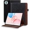 ONETHEFUL Custodia Protettiva per Honor Pad 10 12.1 (2025) | in Pelle PU | Apertura Magnetica a Coperchio | Supporto Regolabile | 2 Slot per Carte | Sveglia Automatica | Nero