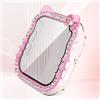 Generic Custodia per Apple Watch SE/Series 10/9/8/7/6/5/4, 44 mm e 45 mm, con pellicola protettiva in vetro temperato, custodia protettiva completa con strass (rosa, 46 mm (S10))