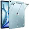 TiMOVO Cover per iPad Air 13 Pollici M4/M3/M2, Glitter Chiaro | Custodia Protettiva Posteriore Trasparente in TPU Morbido, Sottile e Leggera, Supporta Pencil Pro e (USB-C)