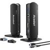 Acodot Docking station USB 3.0 13 in 1 per Windows, doppio monitor HDMI/DVI/VGA, 6 x USB 3.0, Gigabit Ethernet, ingresso/uscita audio, display singolo 1440p o doppio display 1080p, adattatori