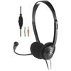 NGS MS103 - Cuffie con Microfono per PC con Controllo del Volume, Cuffie con Cavo e Conessione Doppia Jack 3,5mm