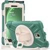 Fonrest Custodia robusta per Samsung Galaxy Tab Active5 5G 8'' (SM-X300/X306B 2024)/Active 3 T570/T575 con cavalletto girevole a 360°, resistente e antiurto, con mano/tracolla (verde)