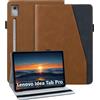 laddutoi Cover per Lenovo Idea Tab Pro 12,7 Pollici 2025, Arancia | Custodia per Lenovo TB373FU in PU Pelle, Supporto Stand, Slot per Schede, Protettiva Flip Folio Tablet Cover Case