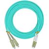 Jeirdus - Cavo ottico a fibra ottica multimodale del ponticello del cavo di toppa 50/125 LC-SC di 5Metri LC a SC Duplex OM3 10G