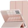 INFILAND Custodia per Lenovo Idea Tab 11 2025/Moto Pad 2026,Cover Smart Protettiva Trasparente con Supporto,Ultra Sottile,per Lenovo Idea Tab 11 Pollici TB336ZU/336FU [Auto Wake/Sleep] (Oro rosa)