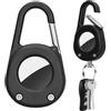 kwmobile Custodia SmartTag compatibile con Apple AirTag Portachiavi - Supporto accessorio per tracker Bluetooth con moschettone - nero