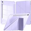 YeaQuelior Custodia per Galaxy Tab S10 Lite / S10 FE / S9 FE / S9, Viola | con S Pen Holder, Auto Svegliati/Sonno e Cover Protettiva Trasparente Sottile