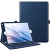 FINTIE Cover per per iPad 9,7 Pollici 2018 2017, iPad Air 2 / Air 1 | con Tasca - [Multi-angli] Folio Pieghevole Cover Protettiva Custodia Auto Sveglia/Sonno,Blu Scuro