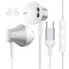 AILZPXX Cuffie USB C per iPhone 17 Samsung Galaxy S26 S25 Ultra A16 A56 Auricolari con Filo USBC Cuffie con Microfono HiFi Auricolari USB C per iPhone 16 Samsung Galaxy A17 A57 S23 S24 FE iPad 10 Google Pixel