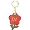 AXFEE Airtags Portachiavi in PU Pelle, Air Tag per GSP Apple-Fiore rosso | Airtag Cover per Chiavi Zaini e Animale, Portatile, Anti-graffio, Mantiene un Segnale Forte