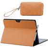 HYZUO Custodia Protettiva per Surface Pro 11 2024, Surface Pro 10 2024, Surface Pro 9 2022, Supporto Folio con Portastilo, Compatibile con la Type Cover Tastiera, con una Borsa Piccola, Marrone