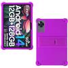 AKNICI Custodia Silicone per DOOGEE U11/ DOOGEE U11 Pro/TABWEE T90/ TABWEE W90/ UJJ U7/ AGM PAD P2/ AGM PAD T2/ UMIDIGI G9 Tab Tablet 11 Pollici, Protettiva Cover con Supporto Integrato, Viola