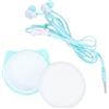 Hemobllo Cuffie in Ear Con Microfono, Cavo Piatto Antigroviglio, Auricolari In-Ear Cuffie Simpatiche Cuffie Cablate Con Custodia