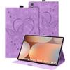 Auslbin Custodia per Samsung Galaxy Tab S10 Ultra 14.9 Cover, Pelle Goffrata Farfalla PU con Funzione di Supporto, Flip Tab Cover per Samsung Galaxy Tab S10/S9 Ultra/SM-X926C, Viola