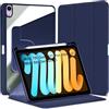 World biz Custodia rotante per iPad mini (A17 Pro, 2024, 7a generazione) / mini 6 (2021, 6a generazione), supporto protettivo a 360 gradi di rotazione a 360 gradi, copertura trasparente, accensione e