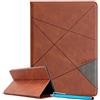 LEMORRY Cover per Cover Samsung Galaxy Tab A 8.0 & S Pen (2019) / SM-P200 / SM-P205, Custodia per Tablet in Pelle Premium Flip Cover con Fessure per Carte, Cavalletto, Magnetico Nascosto (Marrone)