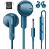 AILZPXX Cuffie con Filo, 3,5mm Auricolari In-Ear per Samsung A14, Auricolari con Filo e Microfono, Hi-Fi Stereo Cuffiette Jack 3.5 mm per iPhone, Samsung, Xiaomi, Oppo, Sony, Huawei Blu