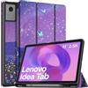 TiMOVO Cover per Lenovo Idea Tab 11 Pollici 2025 con Portapenna | Compatibile con TB-336ZU/336FU, Supporto per Pen, TPU Morbido, Attivazione/Sospensione Automatica, Farfalla & Cielo Stellato