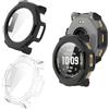 Generic 2 custodie per Amazfit T-Rex 3 Pro 44 mm, 360° rotondo PC Case con pellicola protettiva in vetro bumper copertura completa custodia protettiva ultra sottile per Amazfit T-Rex 3 Pro 44 mm Smartwatch