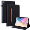 Auslbin Custodia per Samsung Galaxy Tab S6 Lite 10.4 Pollice SM-P610/P615/P613/P619 2020/2022,Cuoio Premium PU Cover per iPad Tablet con funzione di supporto e Slot per schede,Nero