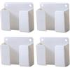 Generic 4 supporti da parete adesivi per telefono, supporto di ricarica e telecomando, multiuso, universale, per camera da letto, cucina, bagno, ufficio (bianco)