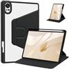 Generic Custodia compatibile con HUAWEI MatePad 12X 2024, rotante 360°, portastilo | Retro rigido trasparente, bordi in TPU, sospensione/riattivazione automatica e supporto verticale o orizzontale.