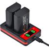 Pickle Power 2 x2280mAh DMW-BLK22 Batteria e Caricabatterie Dual per Fotocamera Panasonic Lumix DC-S5, S5M2, GH5M2