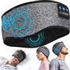 LC-dolida Cuffie da notte Bluetooth 5.4, fascia per il sonno, maschera per il sonno, cuffie sportive, per sport, allenamento, jogging, yoga, viaggi (grigio)