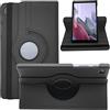Dlahaby Custodia per Samsung Galaxy Tab A7 Lite 8.7 Pollici, Pelle PU con Supporto Girevole Cover per Samsung Galaxy Tab A7 Lite 8.7 Pollici SM-T220 / T225 / T227 Tablet,Nero