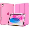 MoKo Custodia per iPad (A16) 11a Generazione 11 Pollici 2025, iPad 10a Generazione 10,9 2022 con Portapenna, iPad 10a Gen Cover Trifold Sottile Leggera con Retro PC Rigido Traslucido, Peonía