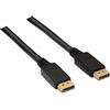 AISENS -Cavo Displayport V1.2 4K@60Hz, DP/M-DP/M, Nero, 2M