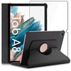 ebestStar - Cover per Samsung Galaxy Tab A8 10.5 (2021) SM-X200 X205, Custodia Protezione Rotazione 360, Pelle PU, Nero + Vetro Temperato