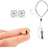 CooMax Auricolari Spia per Esami Cavo (Vip Pro SuperMini + Microfono) | Jack 3,5 mm, Pulsante multifunzione, Chiamate e registrazioni, Collare a induzione, Volume elevato, Per ambienti rumorosi