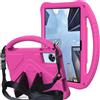 MUDASANQI Compatibile con TECLAST P50/P50S Tablet 11 pollici, custodia antiurto per bambini, leggera in EVA antiurto, custodia protettiva con supporto a tracolla (rosa rosso)