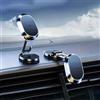 Generic Supporto magnetico pieghevole per auto, rotazione a 360°, supporto per cellulare sul cruscotto, forte chiusura magnetica, supporto nero per auto, scrivania e ufficio